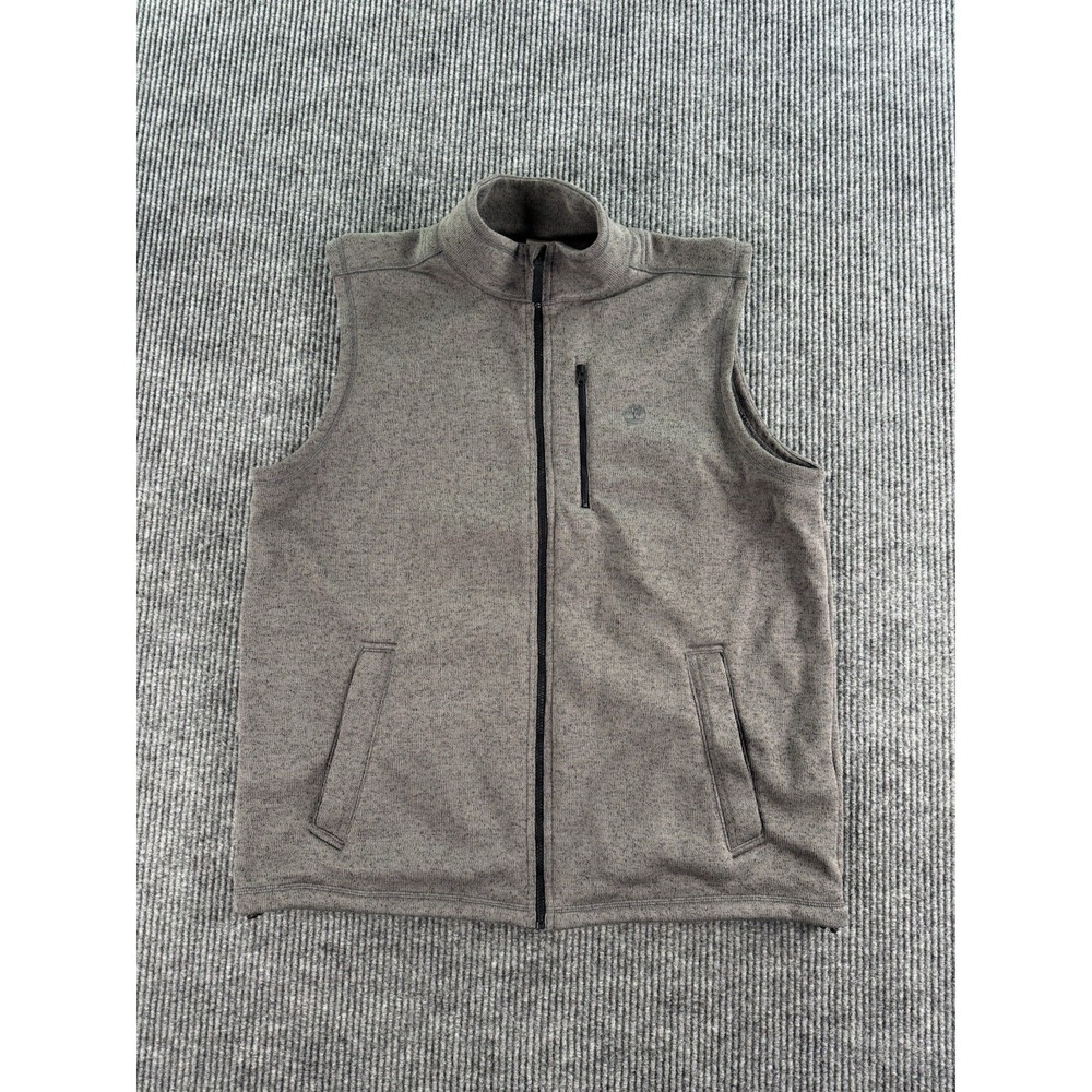 Timberland Vest Vest Mens XXL Gray Polyester Full Zip Fleece Outdoor 8556J